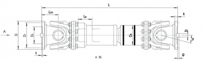 SWC-BH型標(biāo)準(zhǔn)伸縮焊接式萬向聯(lián)軸器