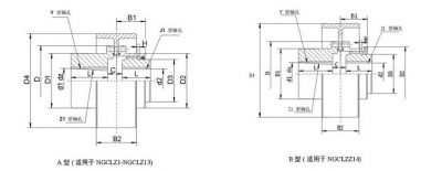 NGCL型帶制動輪鼓形齒式聯軸器